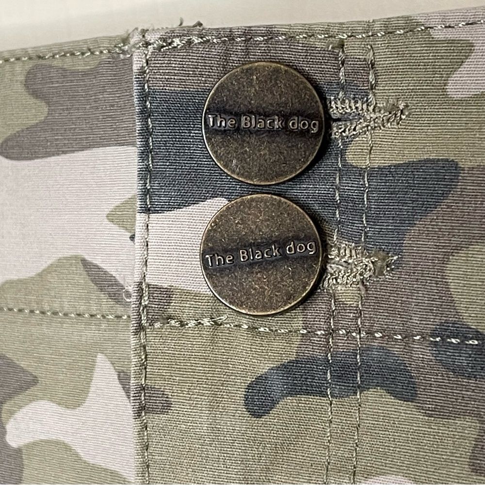 The Black Dog Camouflage Cargo Skirt Camo Straight Cotton Pockets Casual Women S - Picture 4 of 15